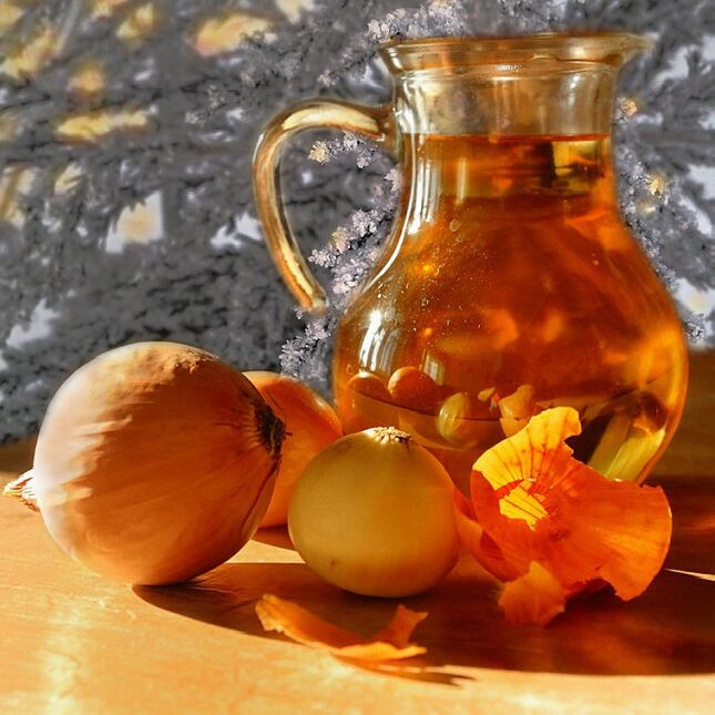 Zwiebelaufguss zur Beseitigung von Parasiten